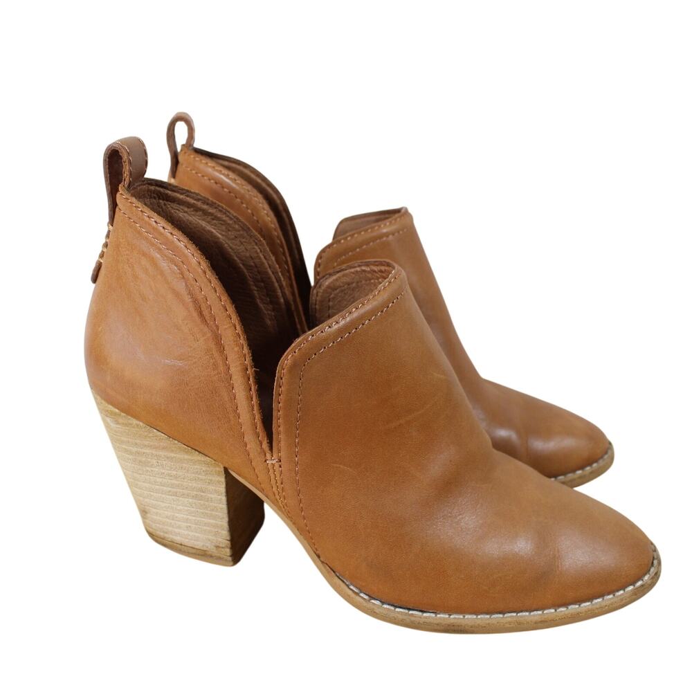 Jeffrey Campbell Festival Boots Womens Size 8 Brown Leather Ankle Western Boho